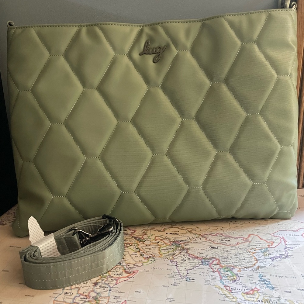 Lug Galley VL LUXE portfolio laptop bag Sage Green NWOT